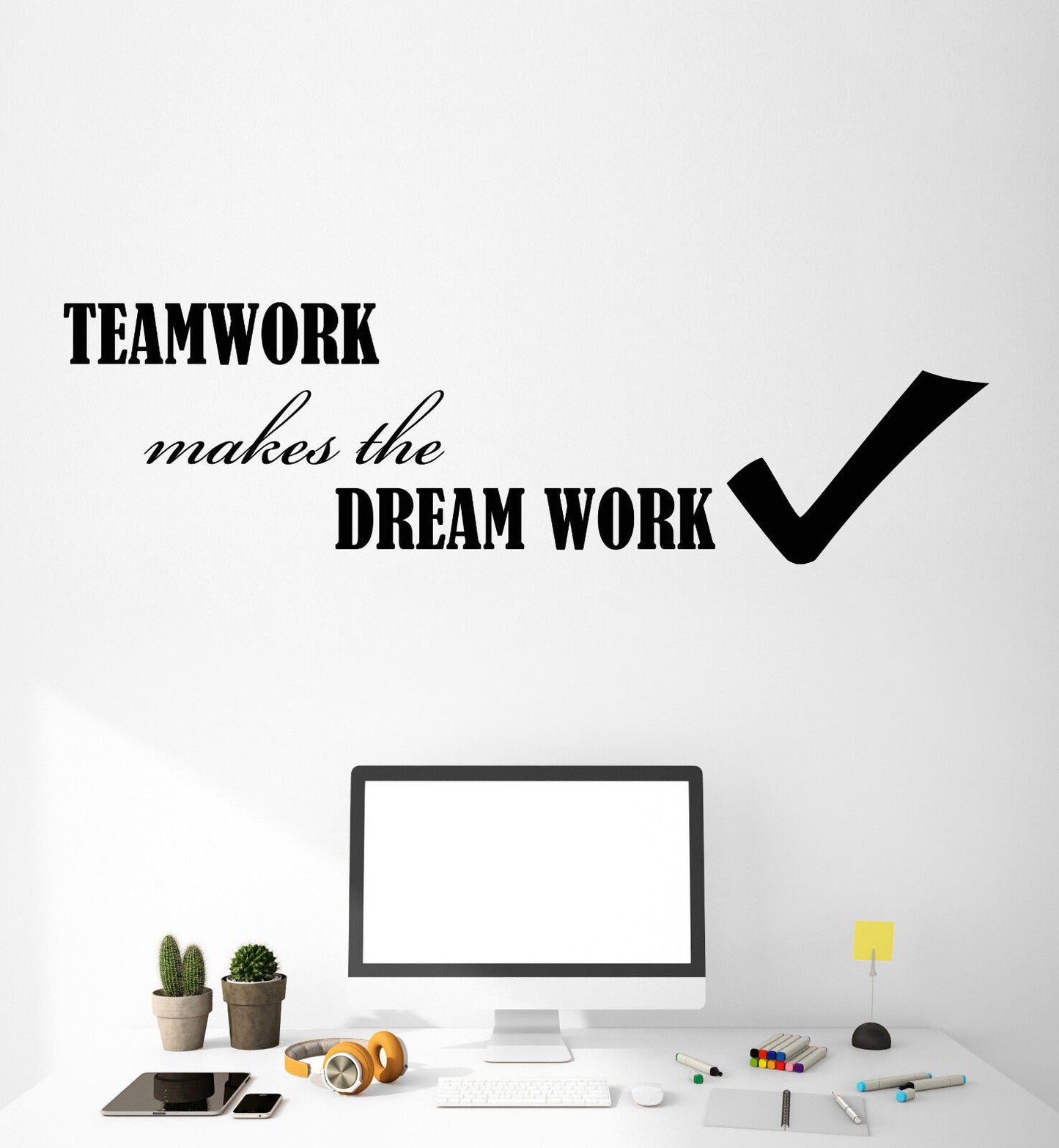 Vinyl Wall Decal Stickers Motivation Quote Words Teamwork Home Office (2332ig)