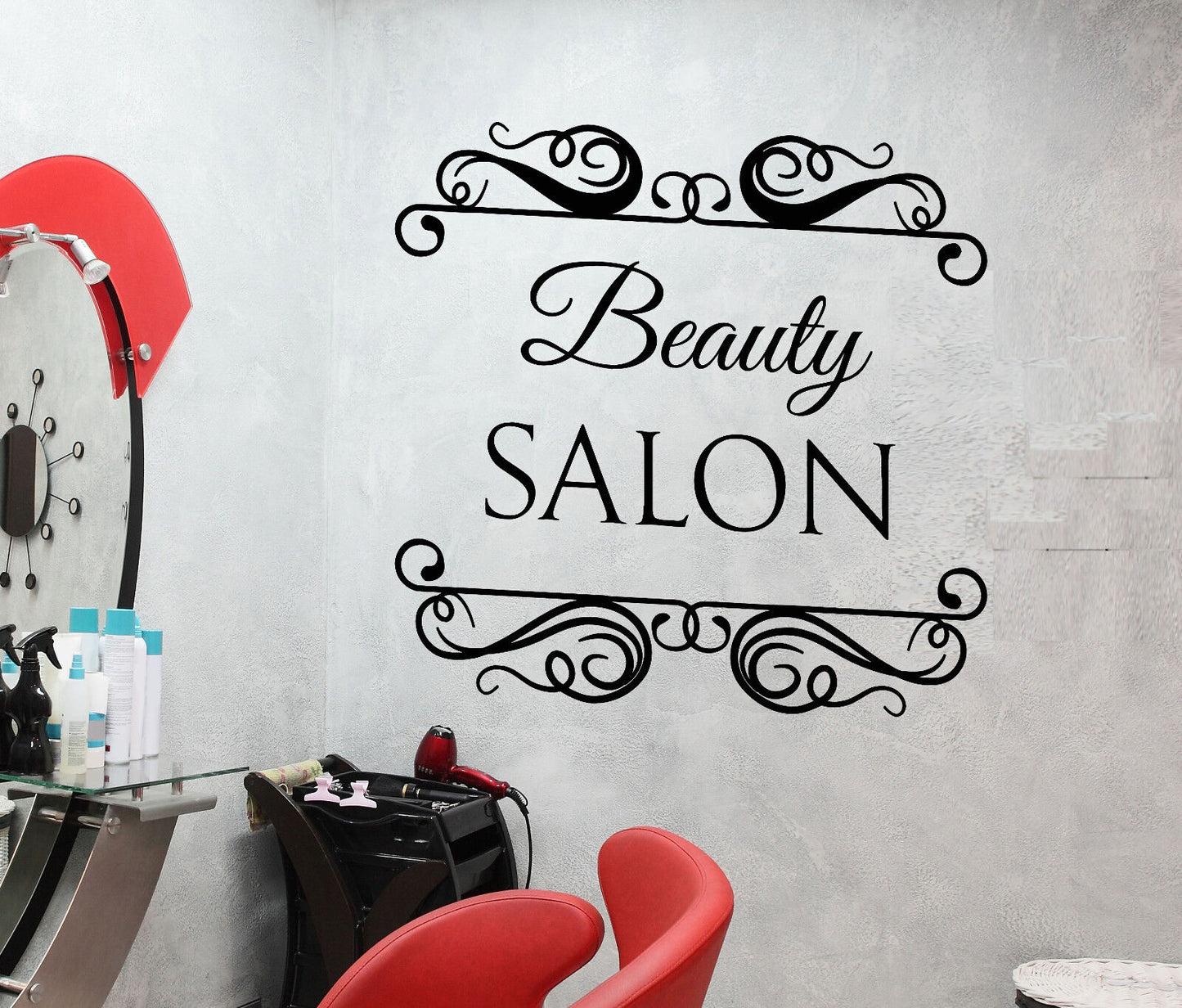 Vinyl Wall Decal Logo Beauty Salon Signboard Words Stickers (2337ig)