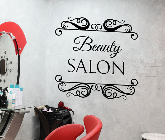 Wandaufkleber mit Logo, Beauty-Salon, Schild, Wörter, Vinyl, (2337ig)