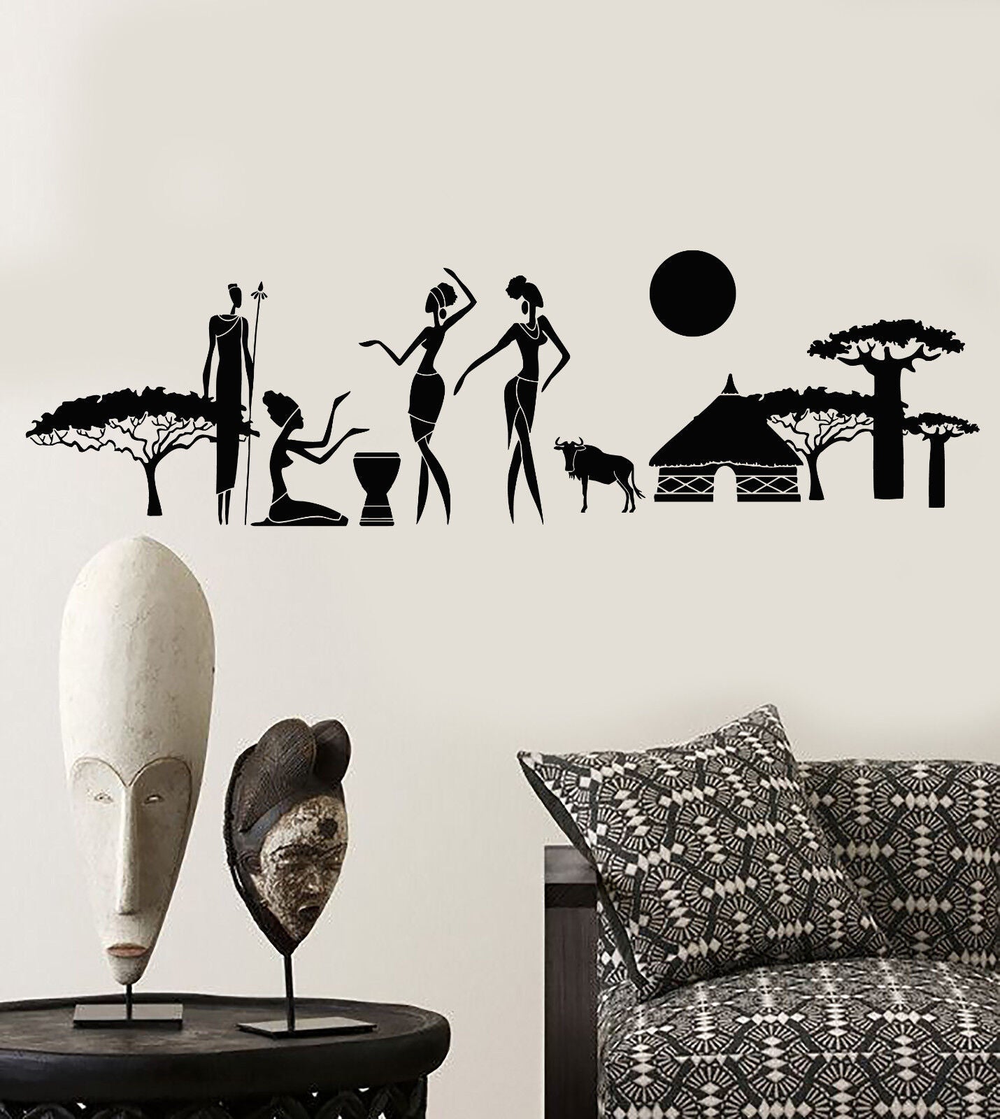 Vinyl Wall Decal Abstract Natives African Tribe Ethnic Style Stickers (2380ig)