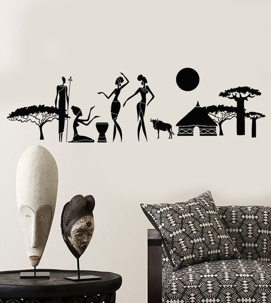 Vinyl Wall Decal Abstract Natives African Tribe Ethnic Style Stickers (2380ig)