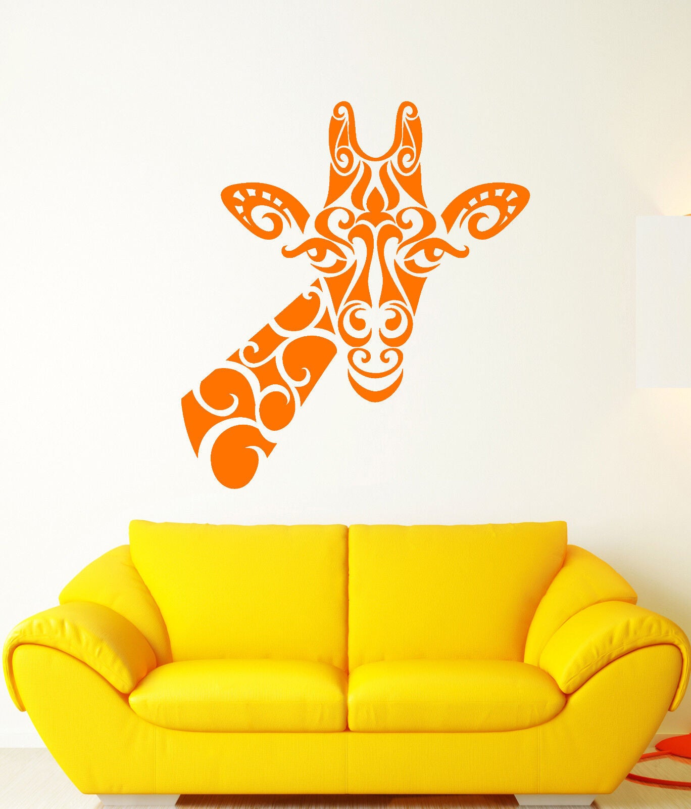 Wandtattoo Giraffe, abstrakt, afrikanischer Tierkopf, Vinyl, (2411ig)