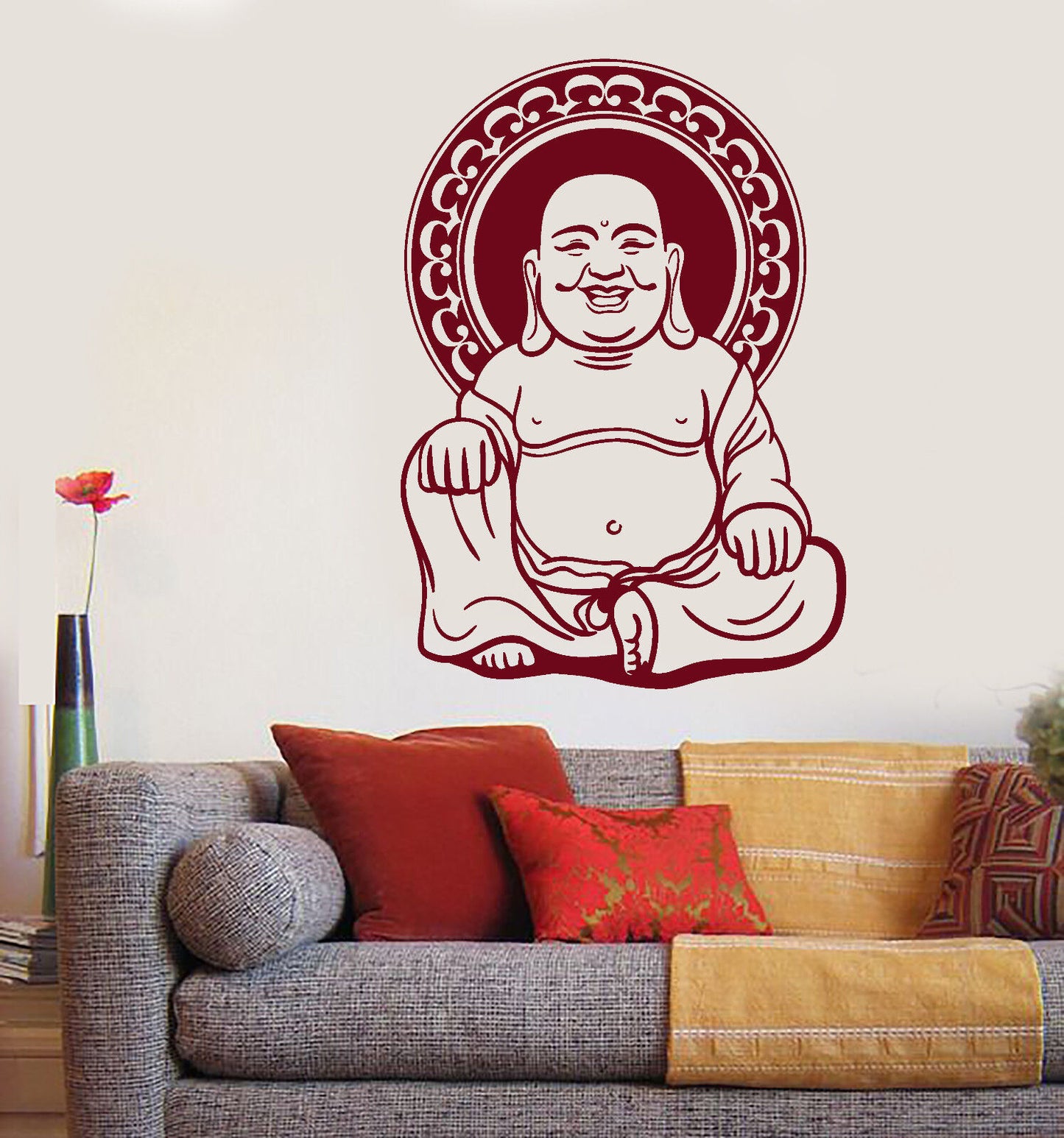 Wandtattoo Buddha Buddha Buddhismus Religion Yoga Meditation Vinyl Aufkleber 2416ig