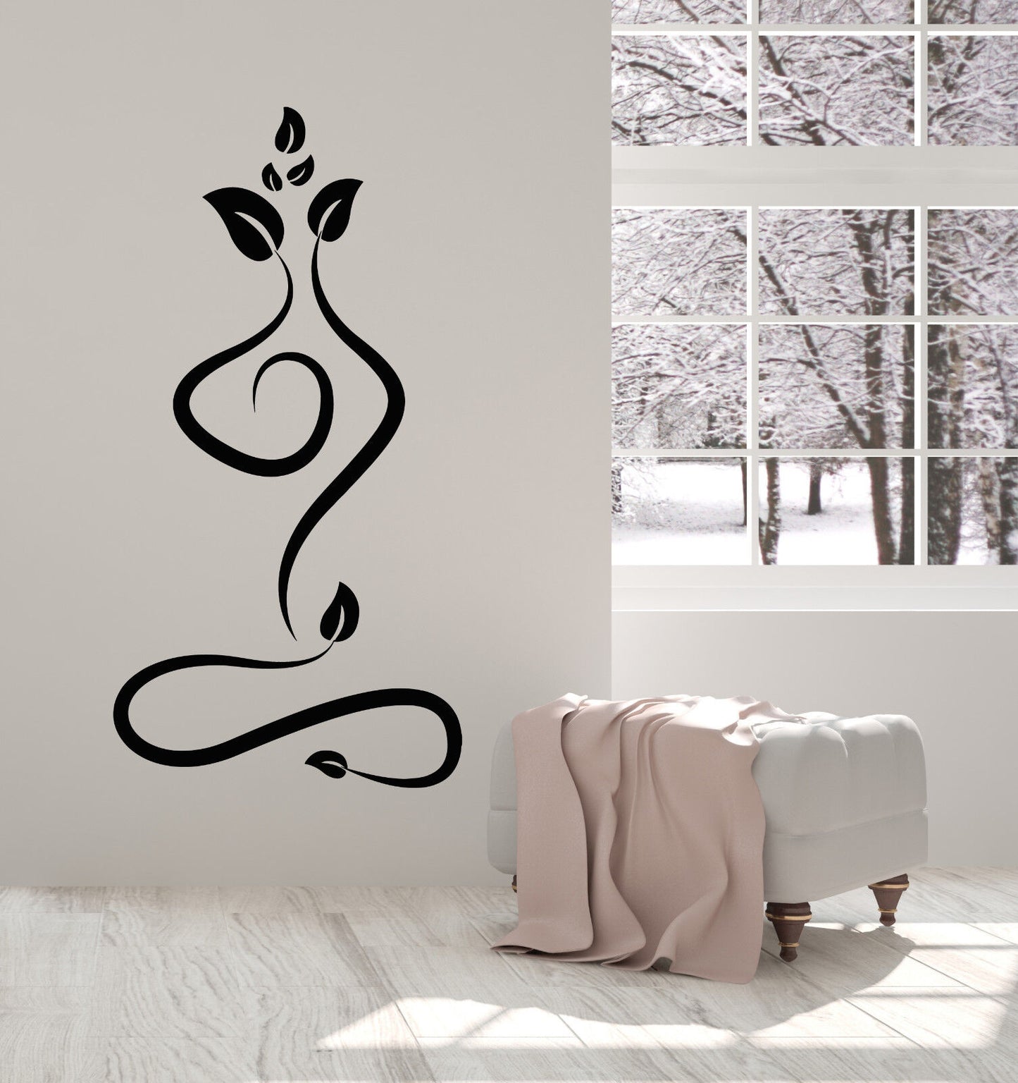 Vinyl Wall Decal Nature Yoga Meditation Pose Beauty Health Stickers (2486ig)