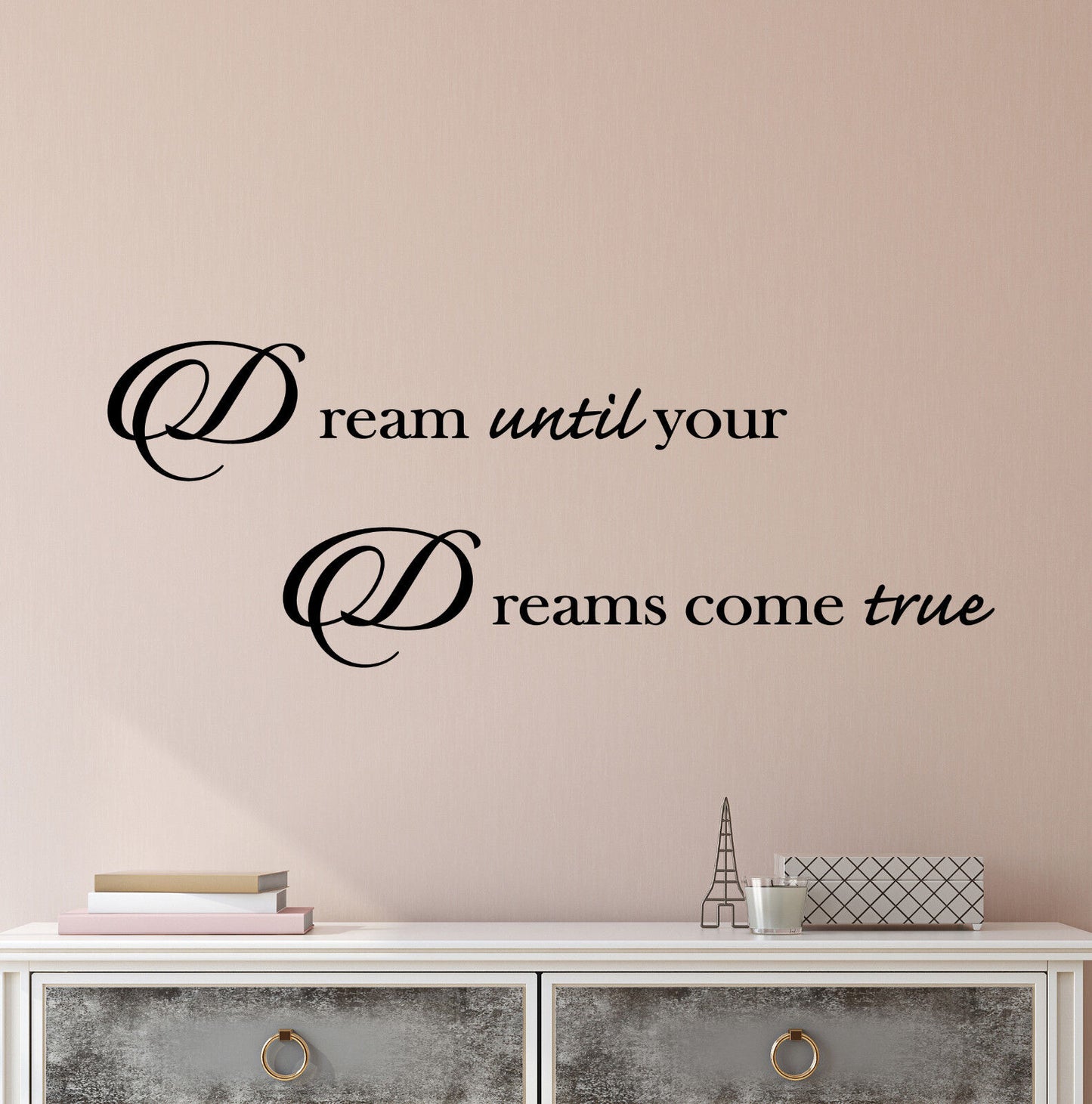 Vinyl Wall Decal Stickers Motivation Quote Words Dreams Come True Letters 2522ig