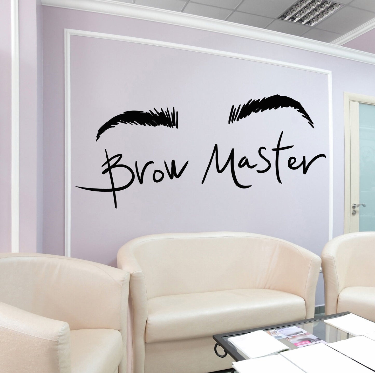 Autocollant mural en vinyle pour sourcils, maître des sourcils, pour Salon de beauté (2581ig) 