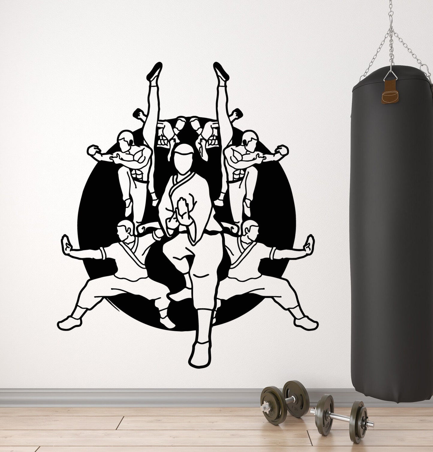 Vinyl Wall Decal Karate School Fighters Martial Arts Sport Stickers (2624ig)