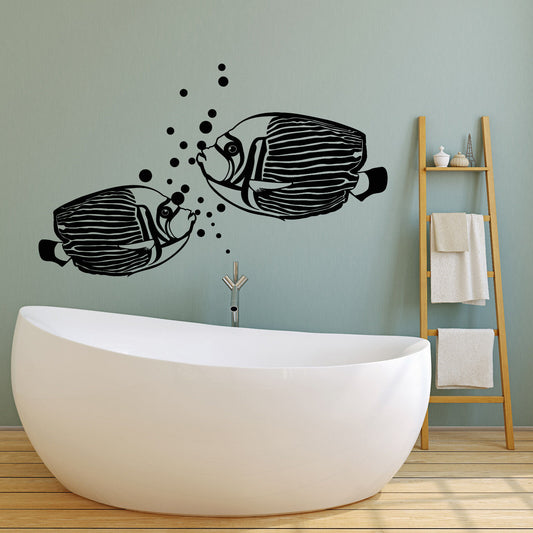 Autocollant mural en vinyle pour poissons d'aquarium, autocollants de bulles d'eau de Style océan de mer (2650ig)