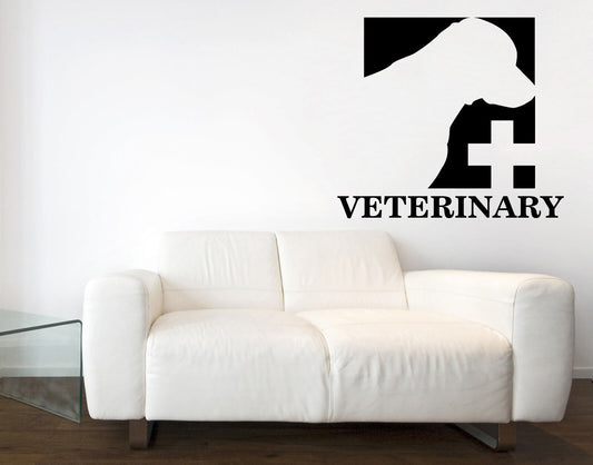 Vinyl Wand Aufkleber Schild Logo Tierklinik Inneneinrichtung (n871)