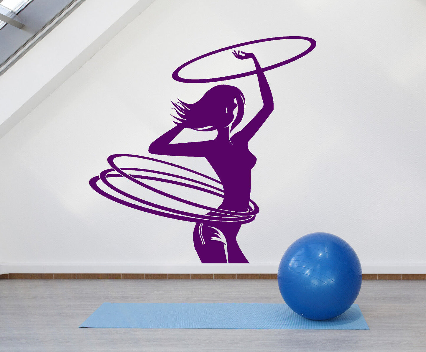 Wandtattoo Hula Hup Sport Gymnastik Fitness Mädchen Vinyl (2686ig)