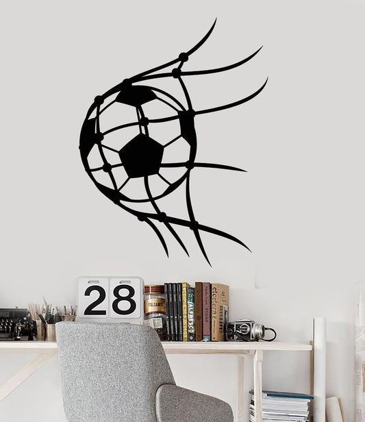 Autocollant mural en vinyle, joueur de ballon de Sport de football pour chambre de garçons (2703ig)