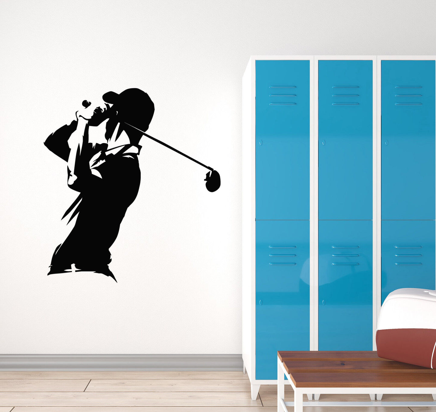 Wandaufkleber aus Vinyl, Golfspiel, Schläger, Clubspieler, Sport, Hobbys, Aufkleber (2769ig)