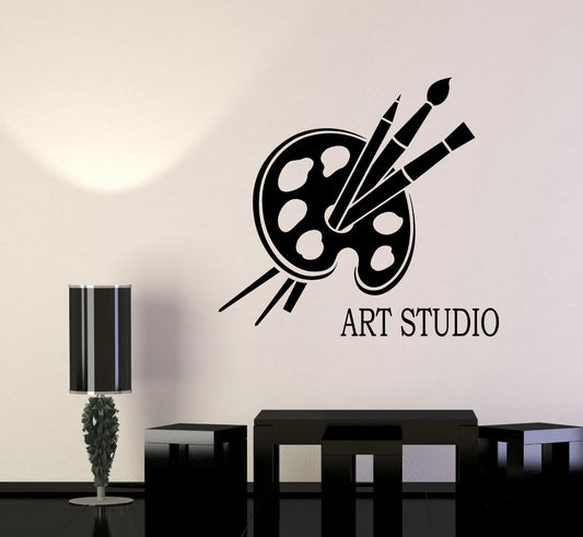 Wandtattoo Kunststudio Logo Schild für Maler aus Vinyl (2773ig)