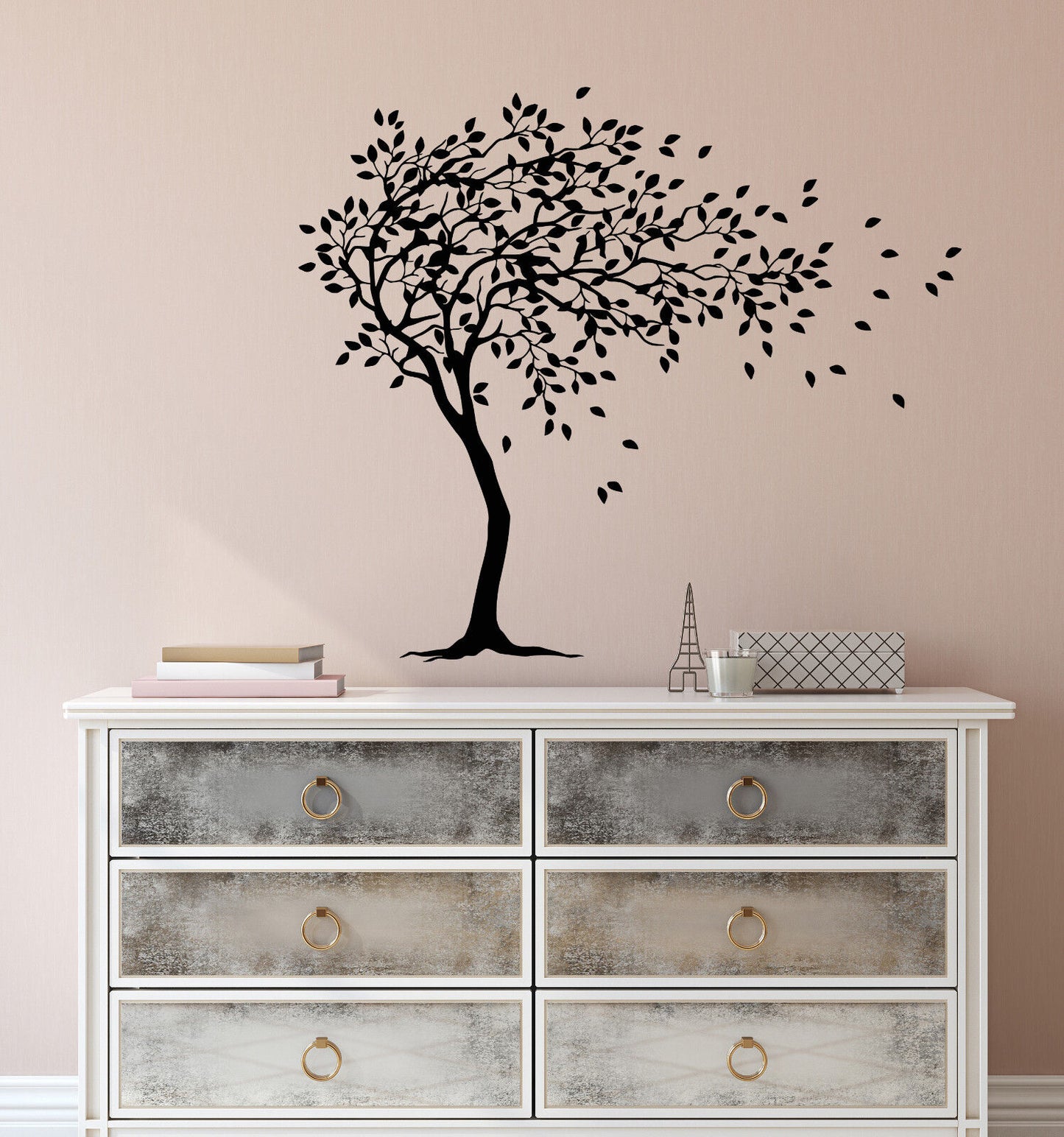 Vinyl Wall Decal Beautiful Tree Branches Leaves Nature Stickers (2780ig)