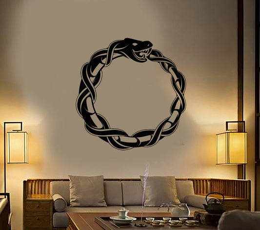 Vinyl Wand Aufkleber Ouroboros Schlange Drache alte Unendlichkeit Symbol Aufkleber 2787ig