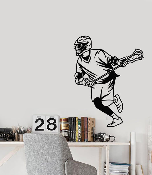 Autocollant mural en vinyle, autocollant d'écolier de joueur de Hockey sur gazon de jeu de sport (2841ig)