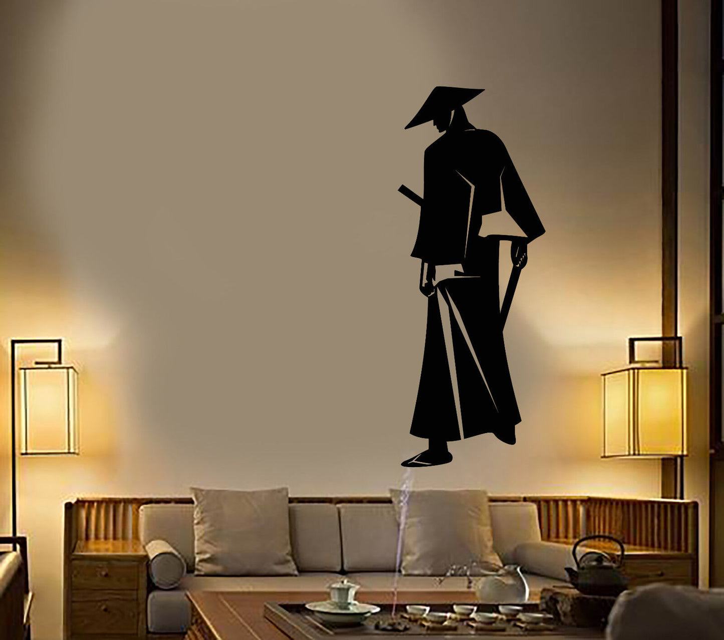 Vinyl Wall Decal Samurai Japanese Asian Warrior Ronin Stickers (2852ig)