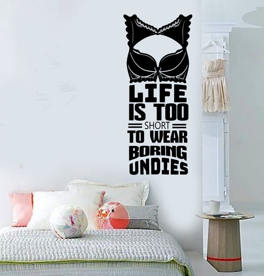 Vinyl Wall Decal Positive Quote Words For Woman Underwear Store Stickers 2892ig