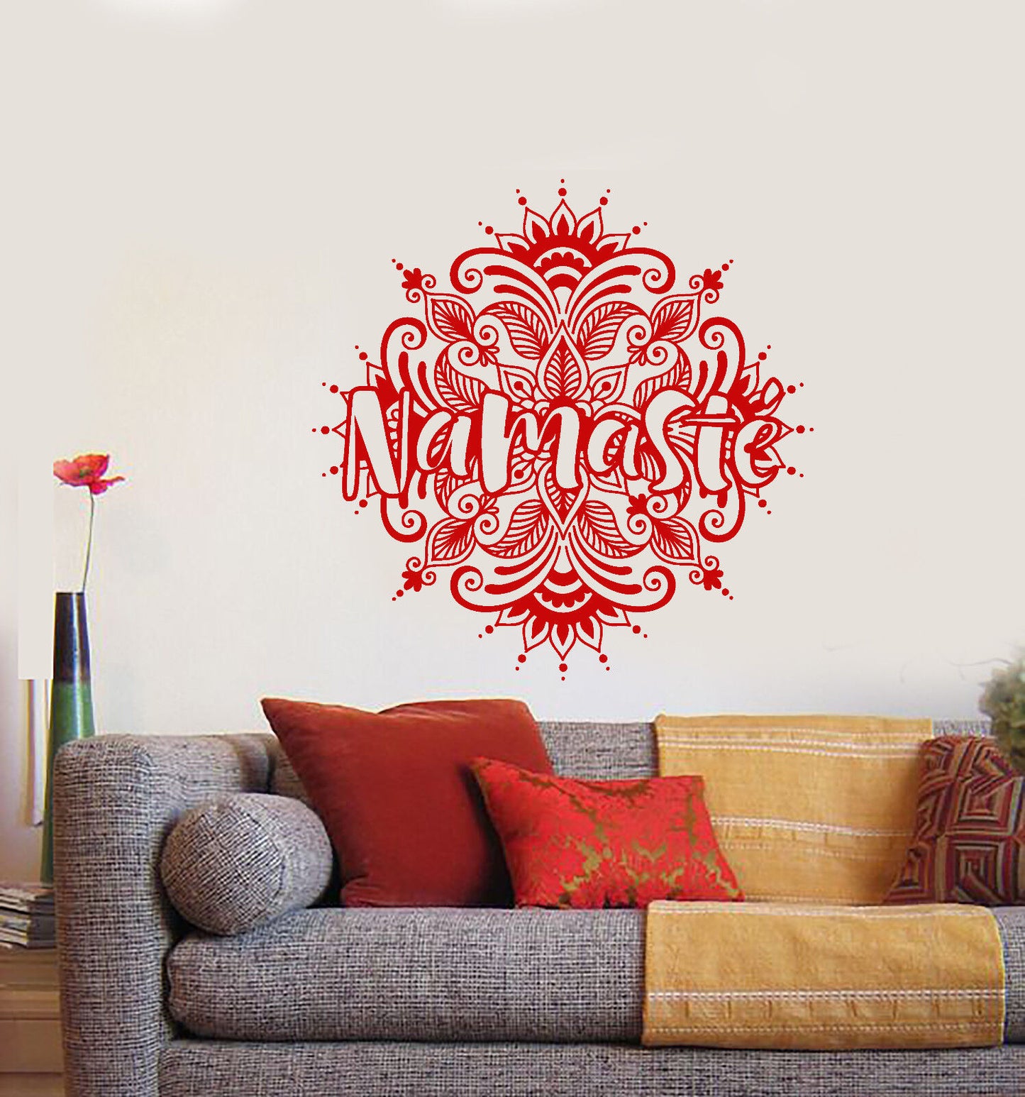 Vinyl Wall Decal Mandala Yoga Meditation Room Namaste Stickers (2917ig)