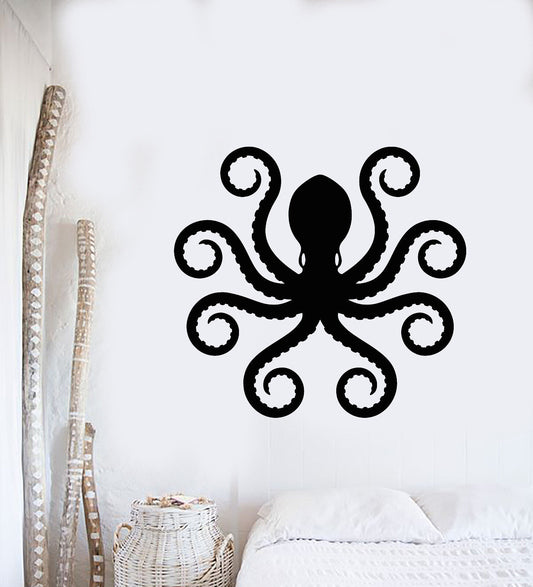 Vinyl Wall Decal Nautical Sea Monster Animal Octopus Tentacles Stickers (2931ig)