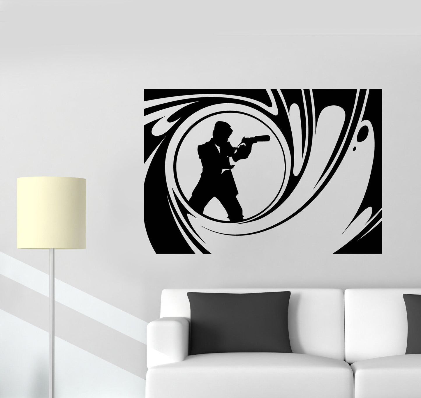 Autocollant mural en vinyle Agent 007 Spy James Bond Hero Of Film Stickers (2951ig)