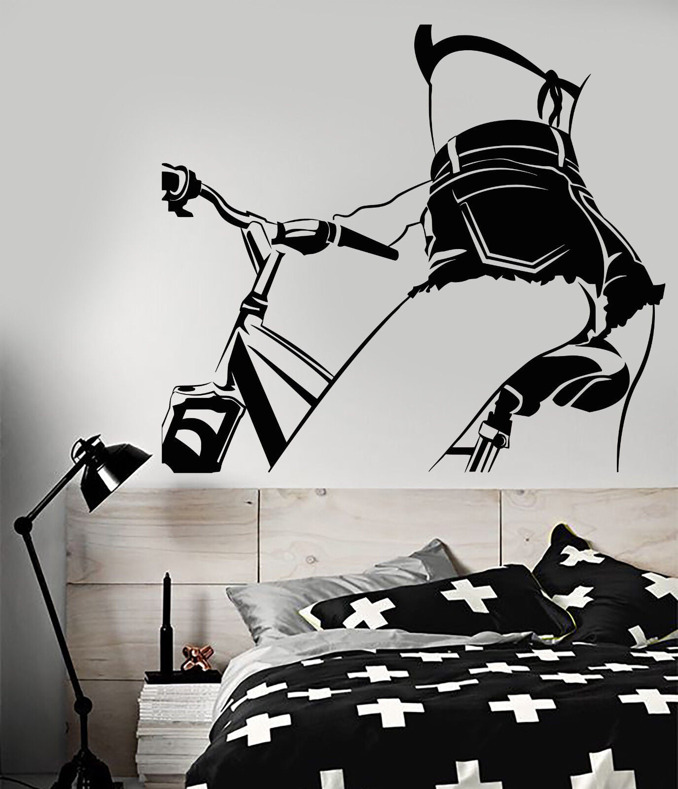 Vinyl Wall Decal Sexy Nude Girl On Bike Beautiful Body Stickers (2985ig)