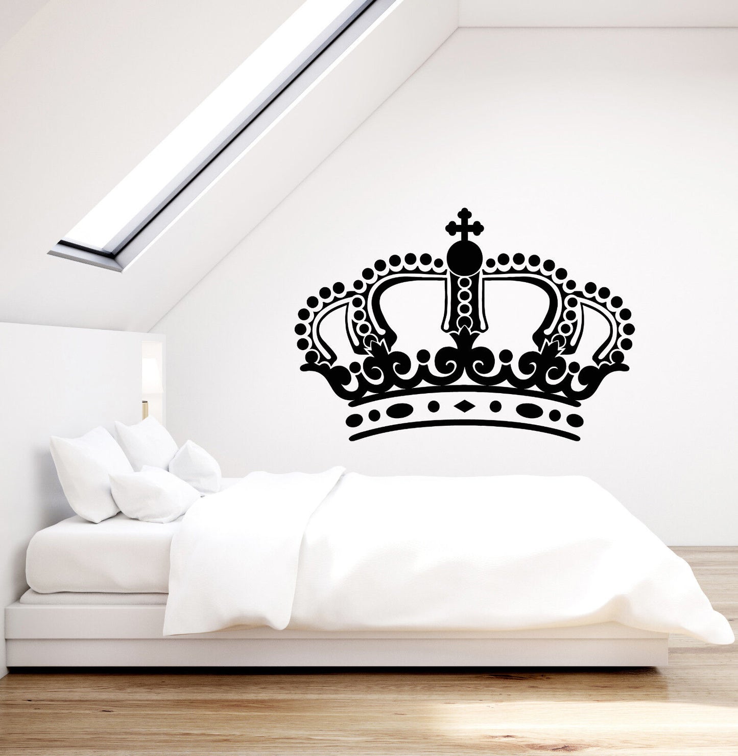 Autocollant mural en vinyle, couronne royale pour roi et reine (3002ig)