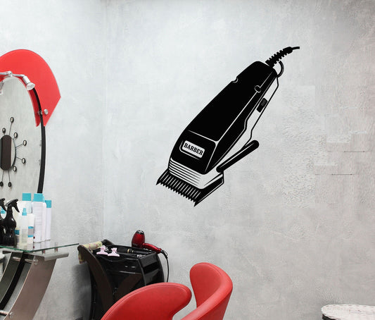 Vinyl Wall Decal Haircut Machine Barbershop Hairdressing Salon Stickers (3021ig)