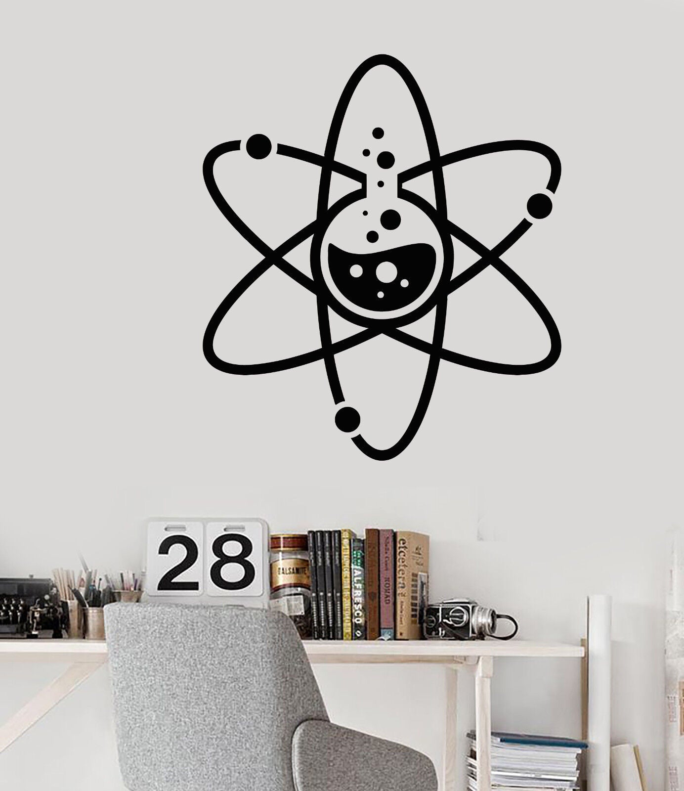 Vinyl Wall Decal Lab Atom Chemistry Science Laboratory School Stickers (3031ig)