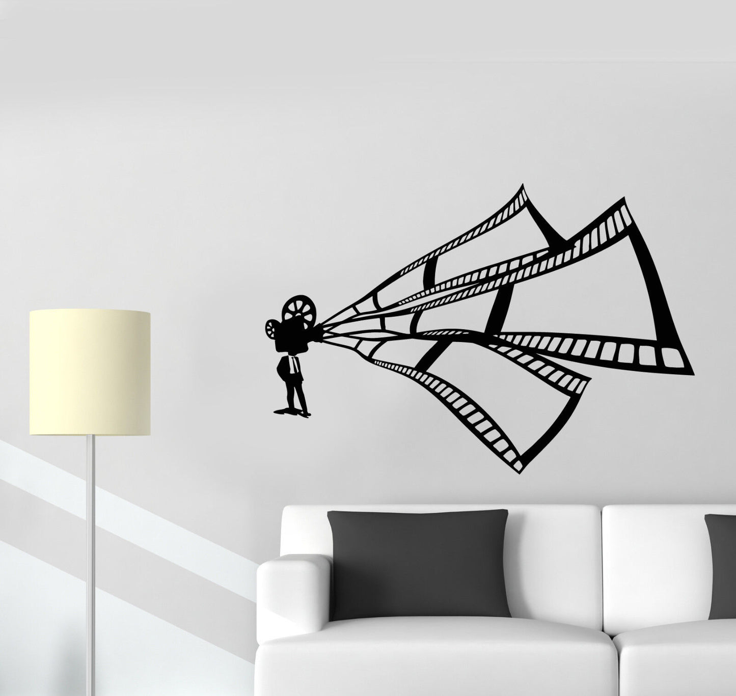 Vinyl Wall Decal Producer Film Cinema Theater Filmstrip Stickers (3068ig)