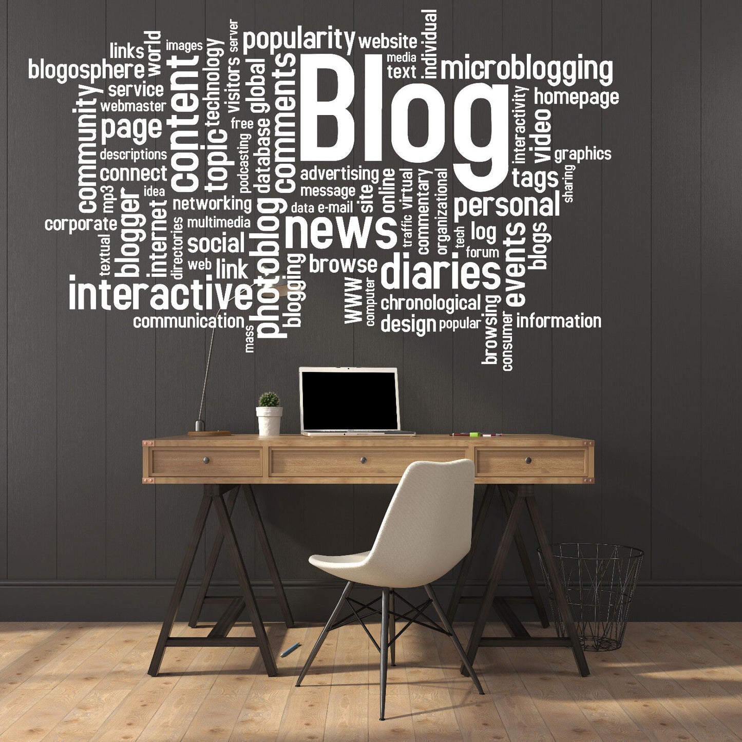 Autocollant mural en vinyle citation motivation blog contenu blogueur lien Web (n1006)