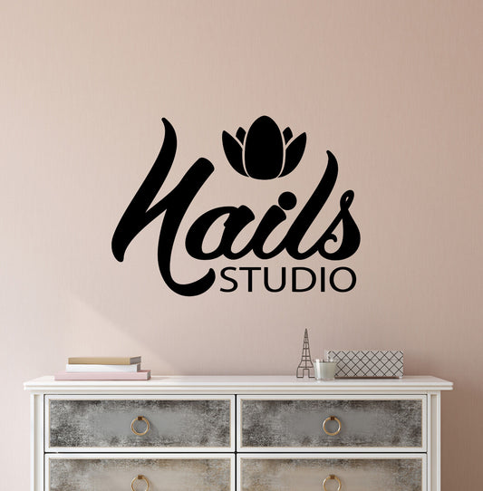 Vinyl Wall Decal Nails Studio Signboard Manicure Pedicure Salon Stickers 3105ig