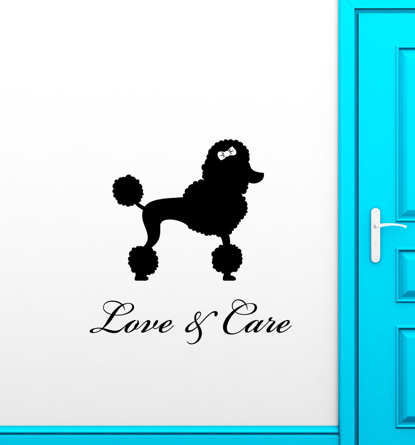 Vinyl Wall Decal Logo Beauty Grooming Salon For Pets Stickers (3141ig)