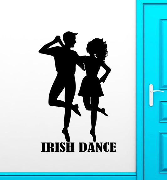 Vinyl Wall Decal Irish Dance Studio School Dancers Stickers (3154ig)