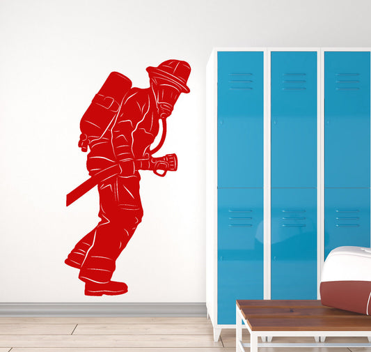 Vinyl Wall Decal Fire Dept Fireman Hero Firefighter Firefighting Stickers 3191ig