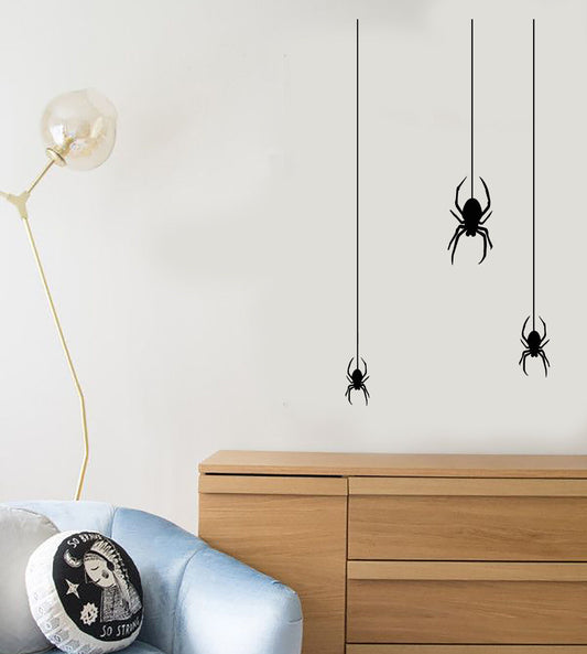 Vinyl Wall Decal Insect Spider Gothic Style Halloween Decor Stickers (3196ig)