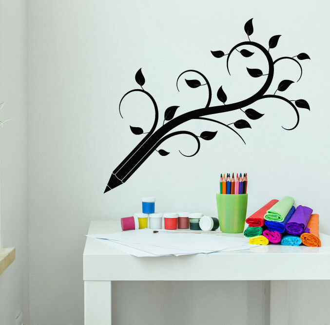 Vinyl Wall Decal Pencil Tree Branch Children's Playroom Decor Stickers (3217ig)