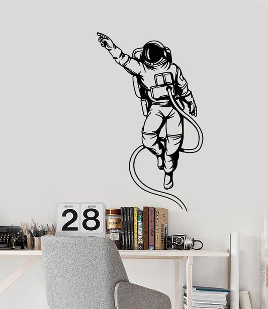 Wandtattoo Astronautenkostüm Raumfahrer Weltraum Vinyl Aufkleber (3255ig)