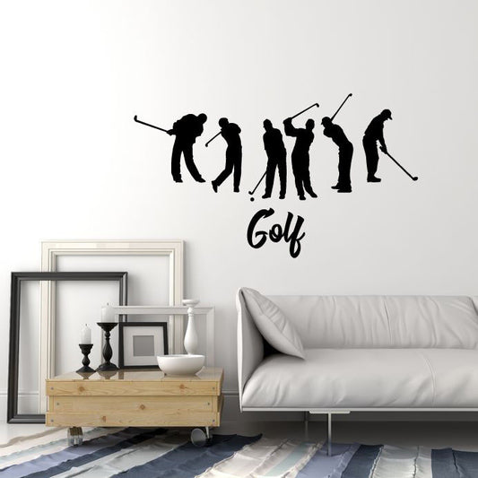 Autocollant mural en vinyle avec logo de club de golf, autocollants de joueur de jeu (3285ig)