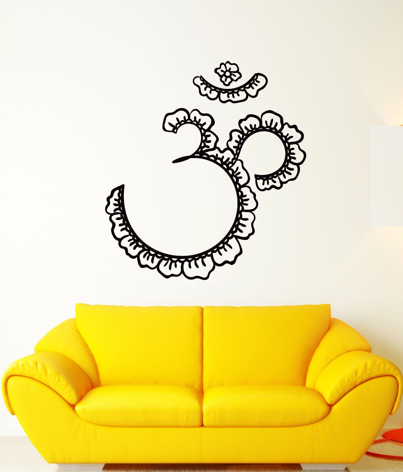 Vinyl Wall Decal Om Mantra Yoga Meditation Buddhism Stickers (3293ig)