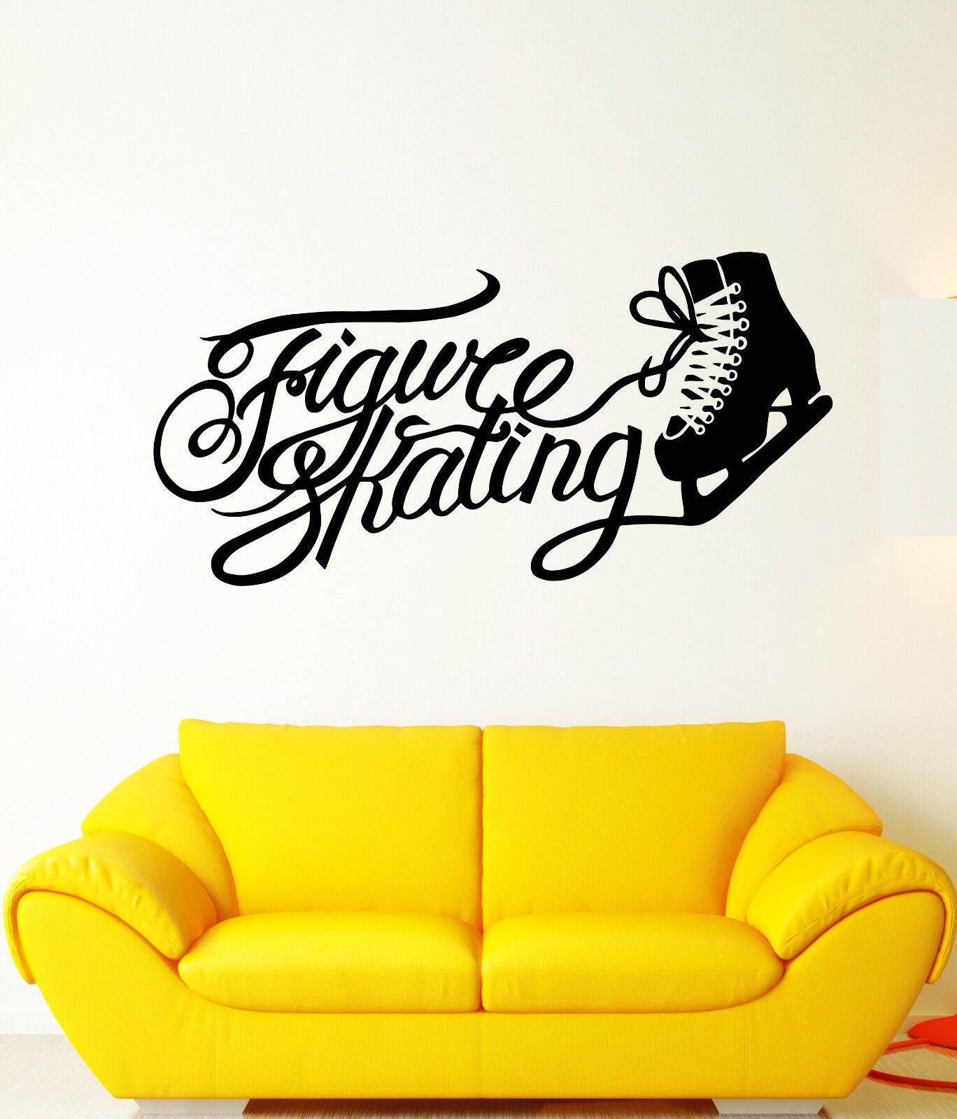 Vinyl Wall Decal Winter Sport Figure Skating Logo Signboard Stickers (3329ig)