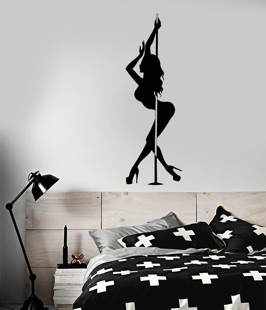 Vinyl Wall Decal Pole Dance Striptease Stripper Sexy Hot Girl Stickers (3360ig)