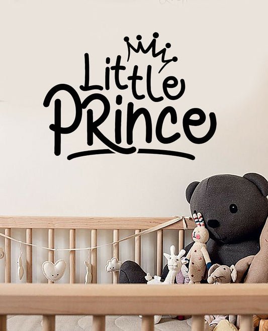 Vinyl Wall Decal Words Logo For Little Princess Crown Stickers (3410ig)