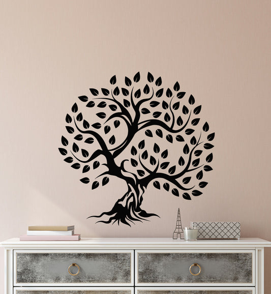 Vinyl Wall Decal Forest Nature Tree Leaves Stickers (3422ig)