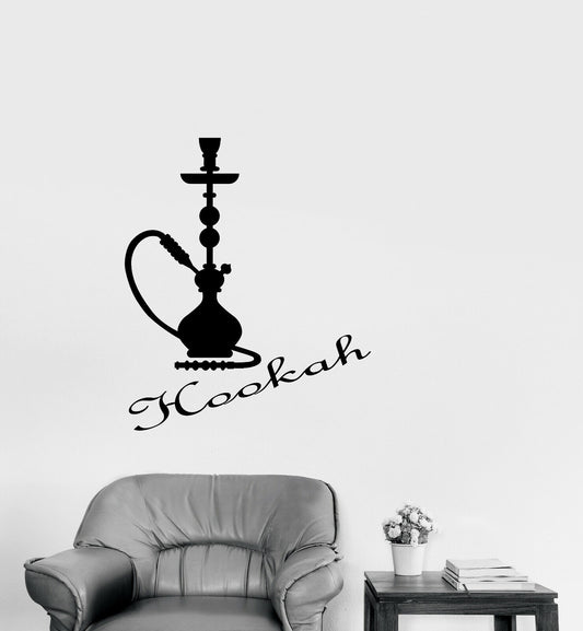 Vinyl Wall Decal Hookah Hooka Logo Bar Stickers (3445ig)