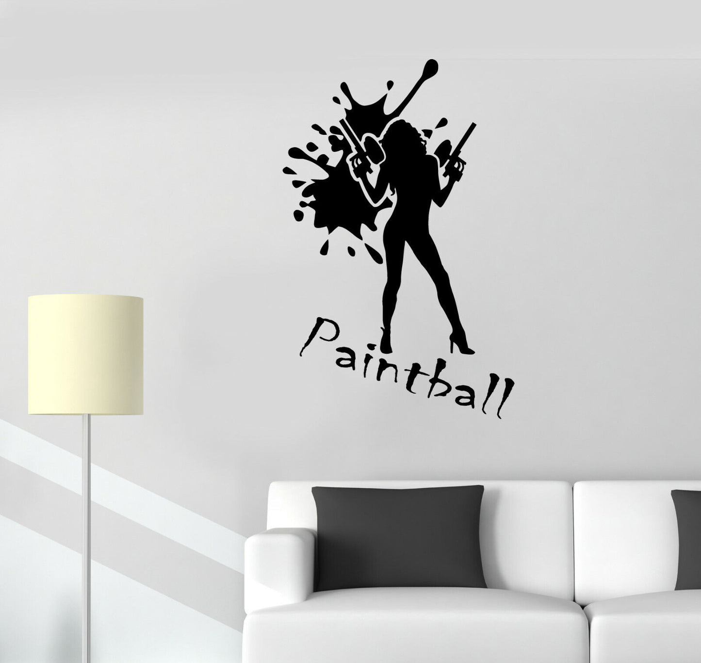 Vinyl-Wandaufkleber, Paintball Club, Spieler, Spiel, Logo-Aufkleber (3462ig)