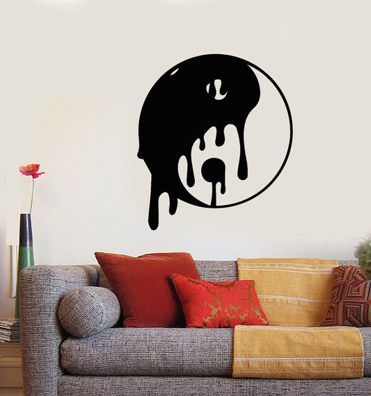 Vinyl Wall Decal Yin Yang Symbol Buddhism Asian Style Stickers (3476ig)