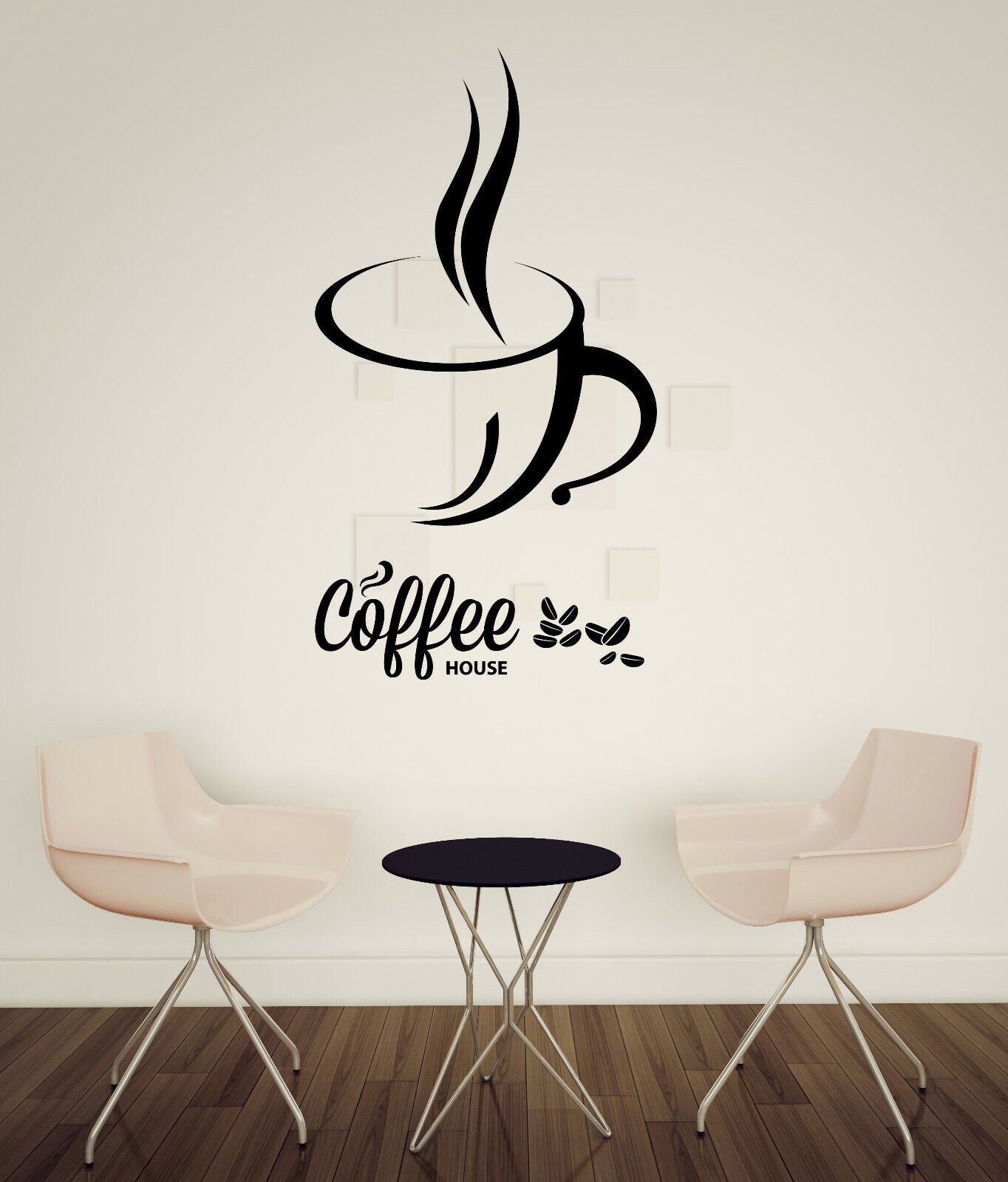 Vinyl Decal Coffee Cup Coffee Beans Cafe Bar Kitchen Wall Sticker Decor (n1020)