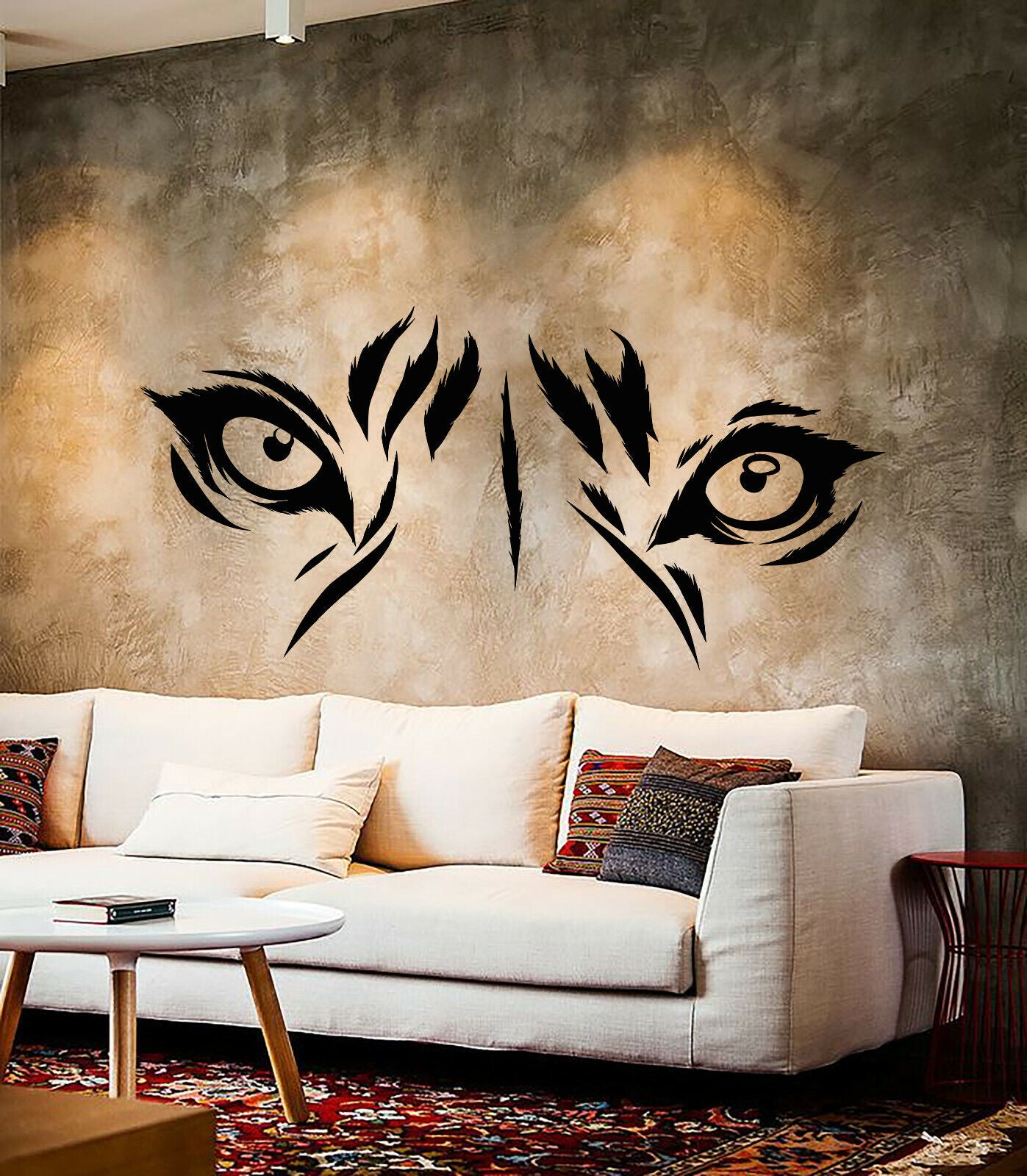 Vinyl Wall Decal Tiger Eyes Predator Animal Wild Stickers (3534ig)