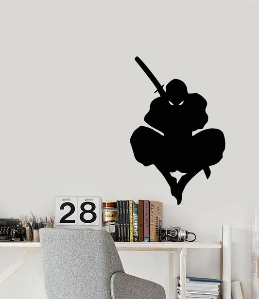 Vinyl Wall Decal Ninja With Sword Asian Warrior Assassin Stickers (3620ig)